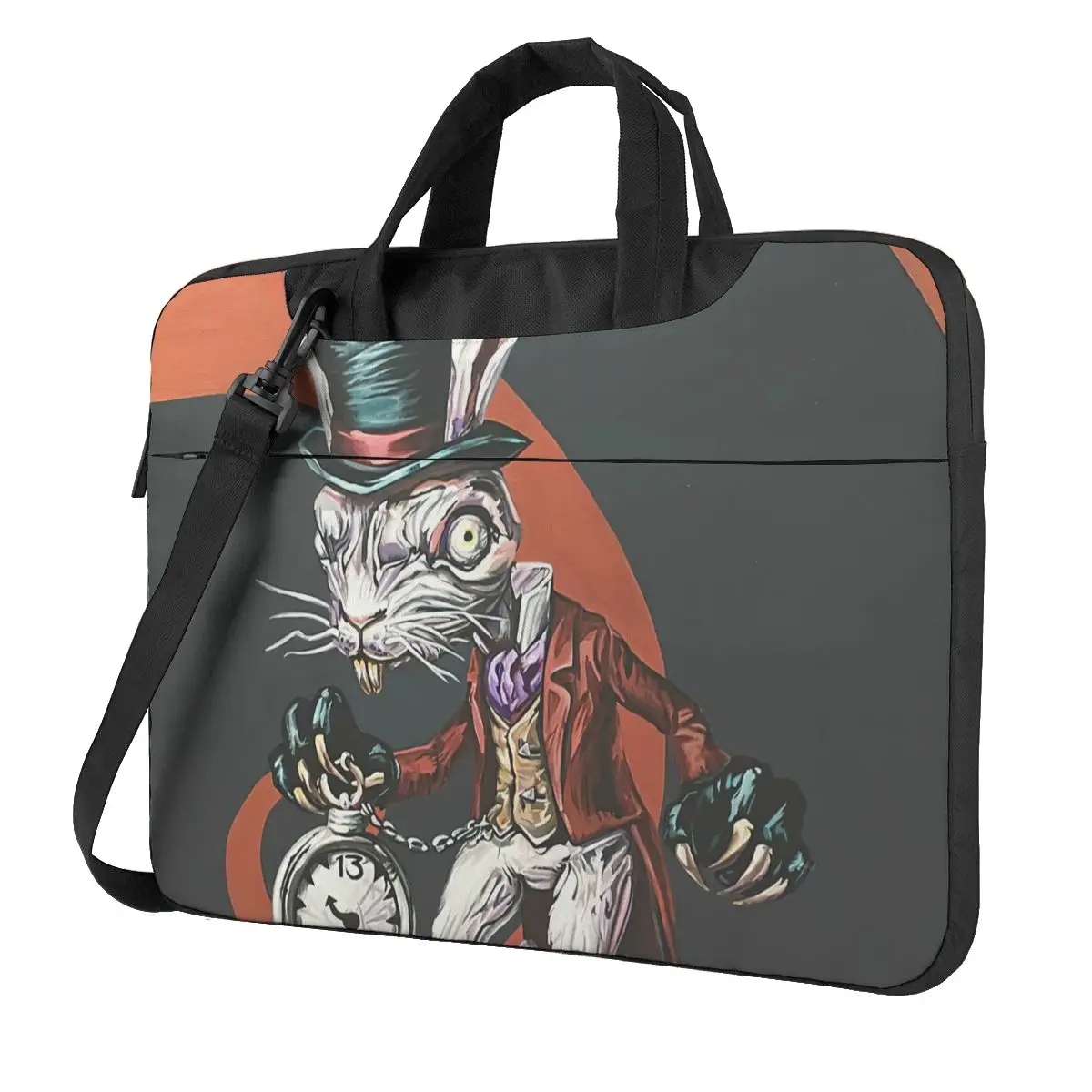 

White Rabbit Madness Returns Laptop Bag Case Protective Vintage Computer Bag Bicycle Crossbody Laptop Pouch