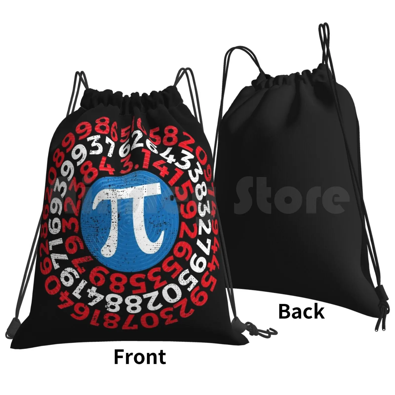 Pi Day 2017 Funny Pi Superhero Style Backpack Drawstring Bags Gym Bag Waterproof Pi Day 2017 Pi Day Math Pi Day For Women