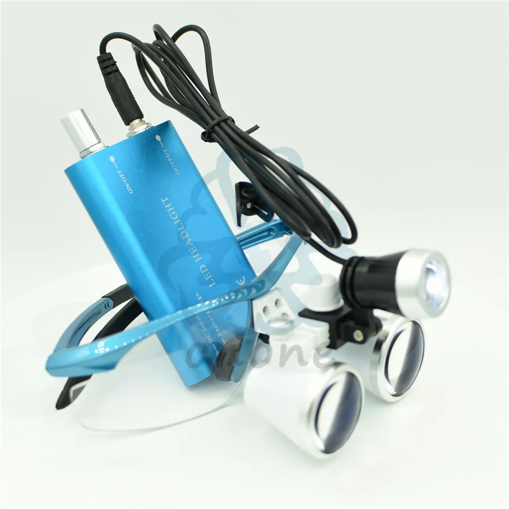 

3.5X420mm Dental Loupes with lamp Surgical Glasses with LED Head Light Dentists Magnifier