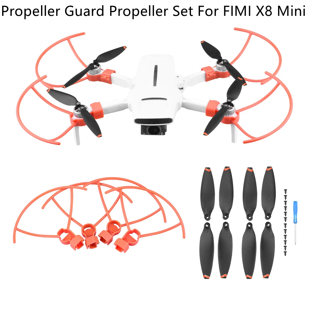 المروحة الحرس المروحة مجموعة ل FIMI X8 طائرة صغيرة بدون طيار المروحة حامي خفيفة الوزن المشجعين الجناح قطع الغيار بدون طيار الملحقات