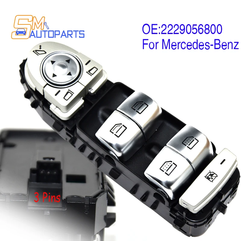 

High Quality 2229056800 Front Left Master Window Control Switch for Merdeces Benz C300 C400 C63 A2229056800