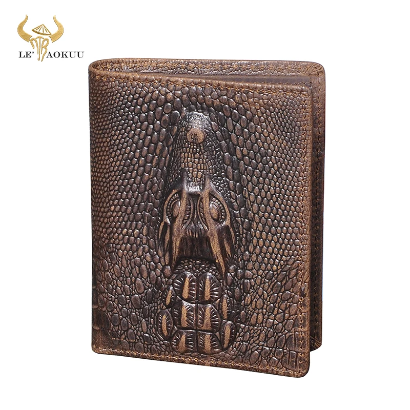 New Men Female Male Luxury Crazy Horse leather Gift Vertical Organizer Travel Card Holder Men's Wallet Slim Purse Designer 1010