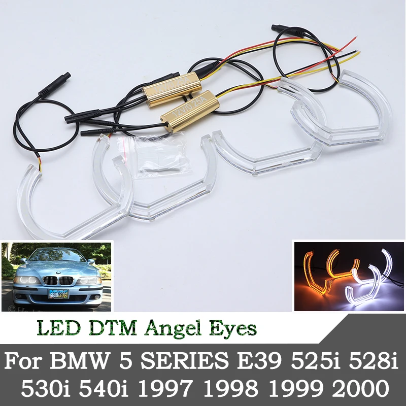 

High quality crystal LED angel eyes DTM style halo ring light For BMW 5 SERIES E39 525i 528i 530i 540i 1997 1998 1999 2000