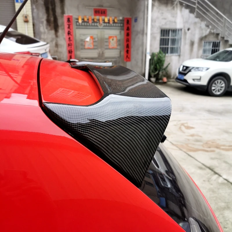 2012 إلى 2018 لشركة فولكس فاجن فولكس فاجن بولو 6R أودينغر نمط السقف الخلفي سبويلر الجناح الشفاه بواسطة ABS لمعان الأسود الكربون نظرة طقم الجسم غطاء