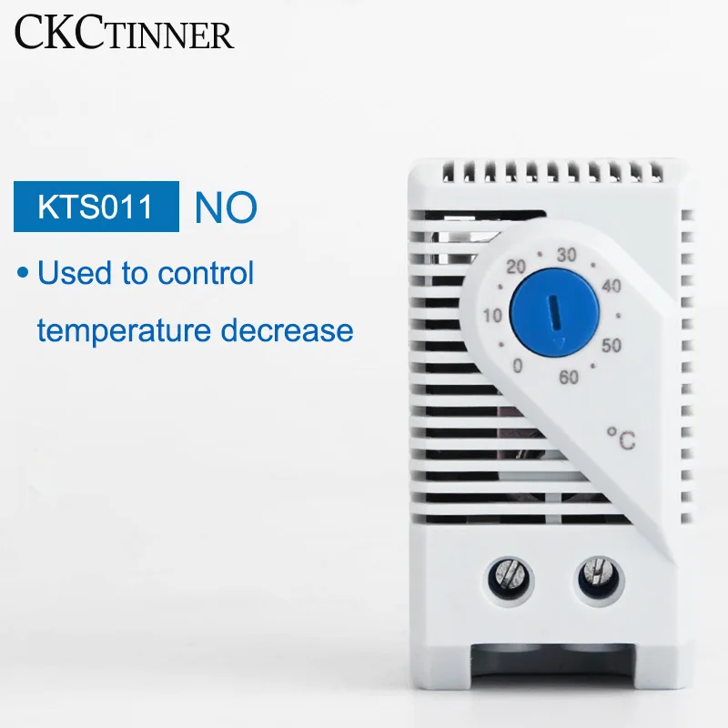 1pcs Cabinet Mini Thermostat KTO011 KTS011 ZRO011 Normally Open/Normally Closed  Compact Mechanical Temperature Controller