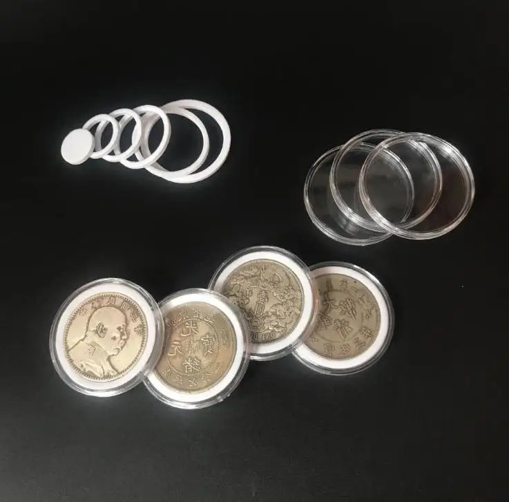 

20pcs/set Clear Coin Capsules Caps Transparent Coincapsules For Coins Protective Box 50Se Wholesale