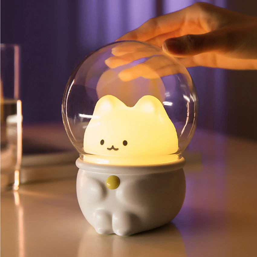 Lampada da comodino Touch Control ricaricabile con modalità cambia colore, luce notturna a LED dimmerabile per vivaio con impostazione del Timer per bambini