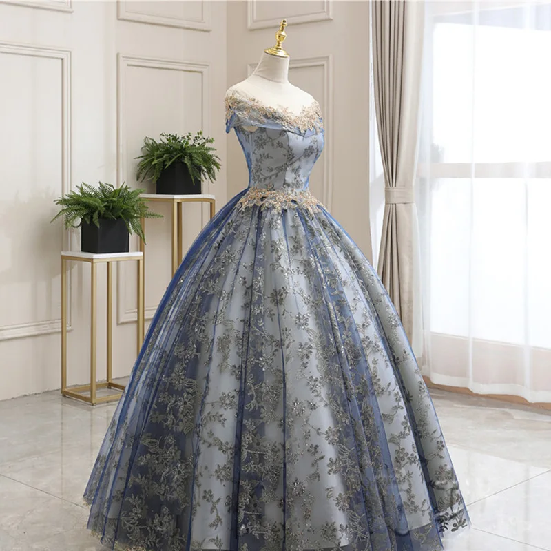 Gryffon Vestidos Quinceanera Dresses Party Dress Classic Ball Gown Vintage Lace Shiny Prom Dress Robe De Bal Plus Size