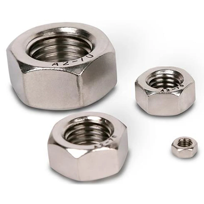 2 PCS  M14X 1 Pitch Stainless Steel  Nut #Silvery