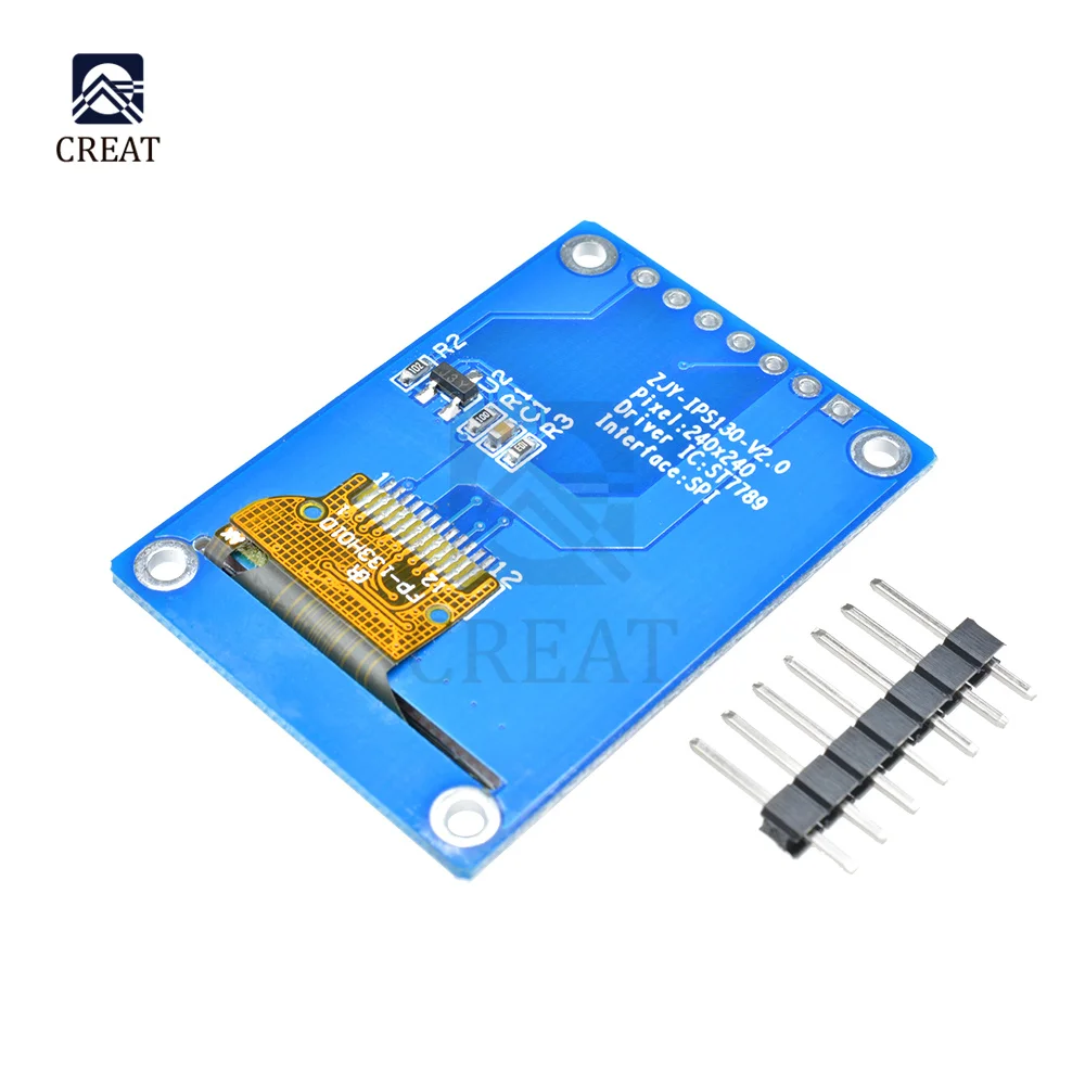 Módulo de pantalla LCD IPS de 1,3 pulgadas, unidad HD ST7789 TFT, interfaz SPI de comunicación, pantalla OLED a todo Color para Raspberry Pi, 240x240