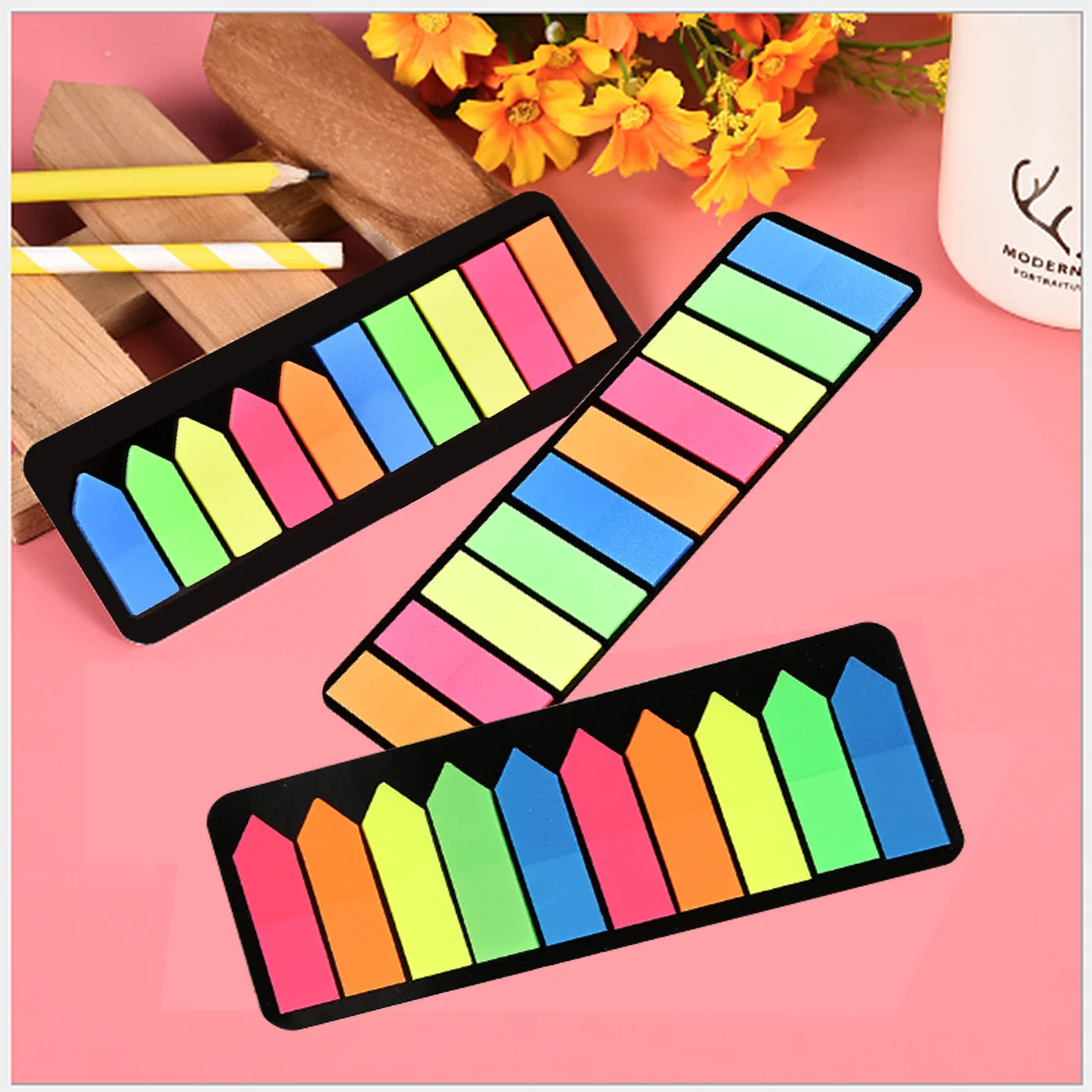 1PC 3 Designs Farbe Sticky Note Label Index Büro studenten Memo Pads(ss-325)