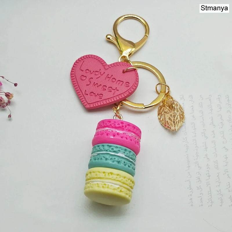 Fashion Cake Keychain with Eiffel Tower Charm