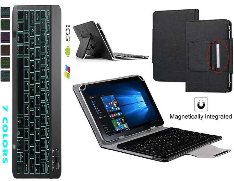 

Case for Lenovo Idea Tab A10-70 A7600 A7600-h / A7600-f LED Backlit Light Keyboard Tablet Wireless Bluetooth Keyboard Cover +pen