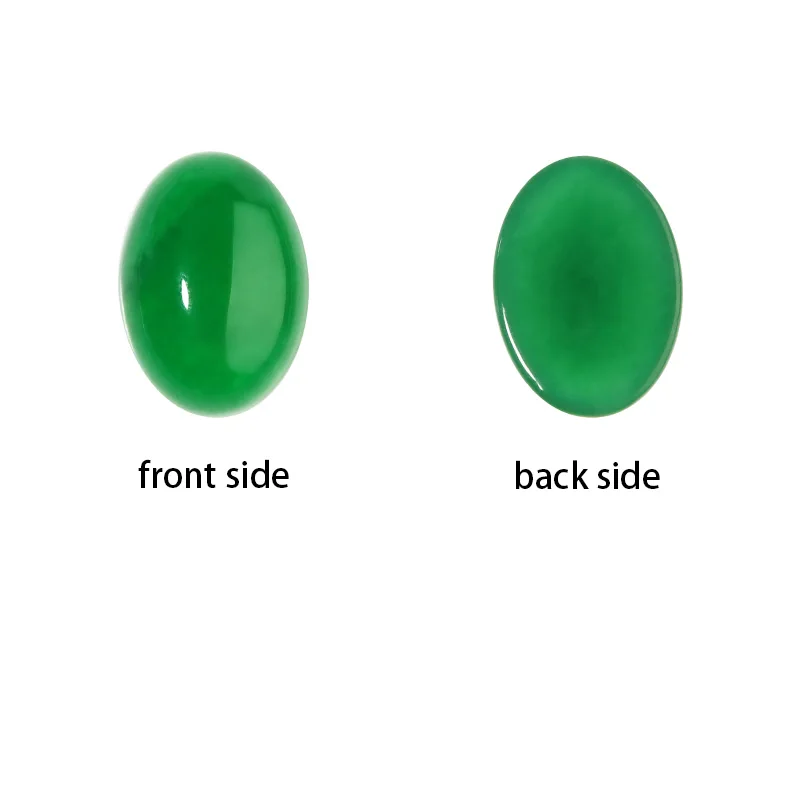 10pcs Natural Stone 10x14/13x18/18x25mm Oval Flatback Green Jade Cabochon Spacers For DIY Jewelry Making Earrings Accessories