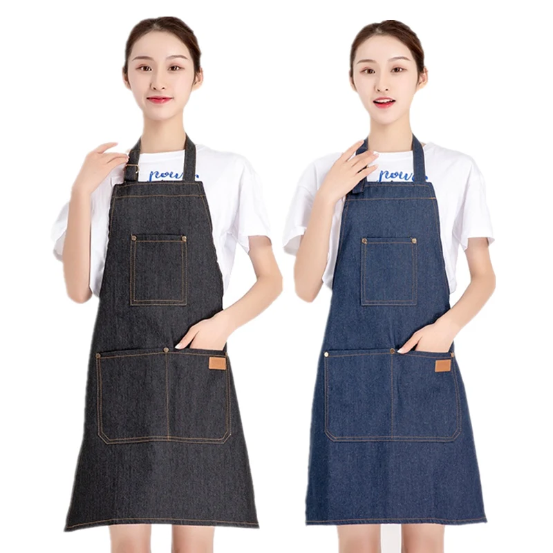 

Salon Profession Hairdressing Denim Suspenders Apron Coffee Restaurant Nail Barber Shop Work Clothes Hairdresser Haircut Apron