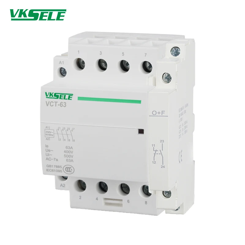 KCT-63 63A 4NO 4NC 2NO2NC Elektrische AC knotige schütz 4P 12V 24V 48V 110V 220V Haushalt Schütz