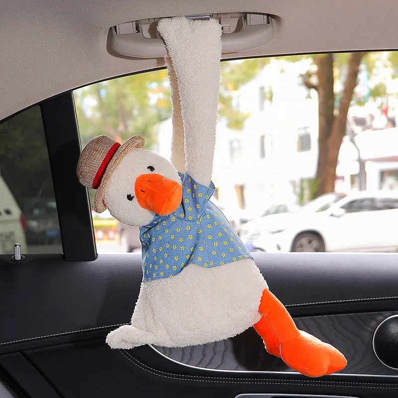 duck Creative  Ass Tissue Box Soft Cartoon Paper Napkin Case Cute Animals Car Paper Boxes Lovely Napkin Holder for Car Seat