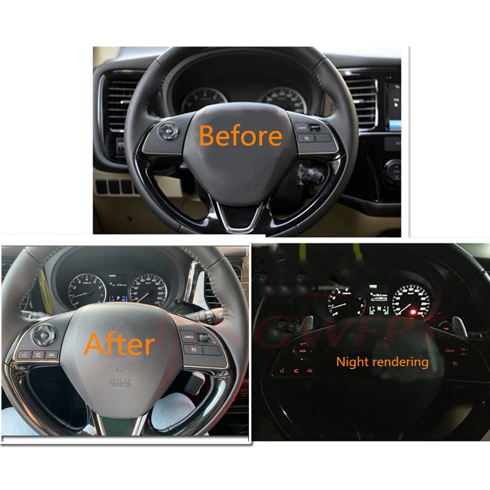 Car Styling Buttons FOR Mitsubishi ASX 2016-2019 Multi-Function Car Steering Wheel Control Buttons With Backlight