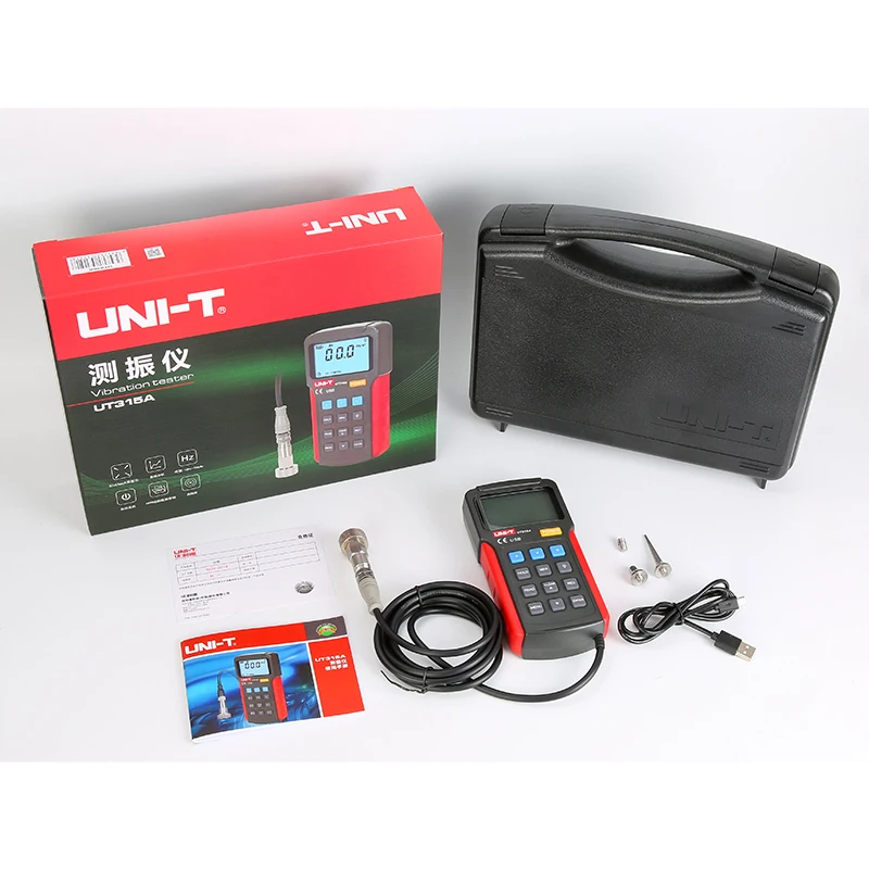 UNI-T UT315A тестер вибрации; Высокоточный портативный измеритель вибрации, тестер вибрации двигателя/Передача данных USB