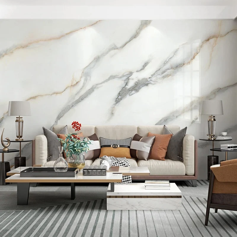 

Custom Any Size Mural Wallpaper Modern 3D Jazz White Marble Wall Paper Living Room TV Sofa Bedroom Home Decor Papel De Parede 3D