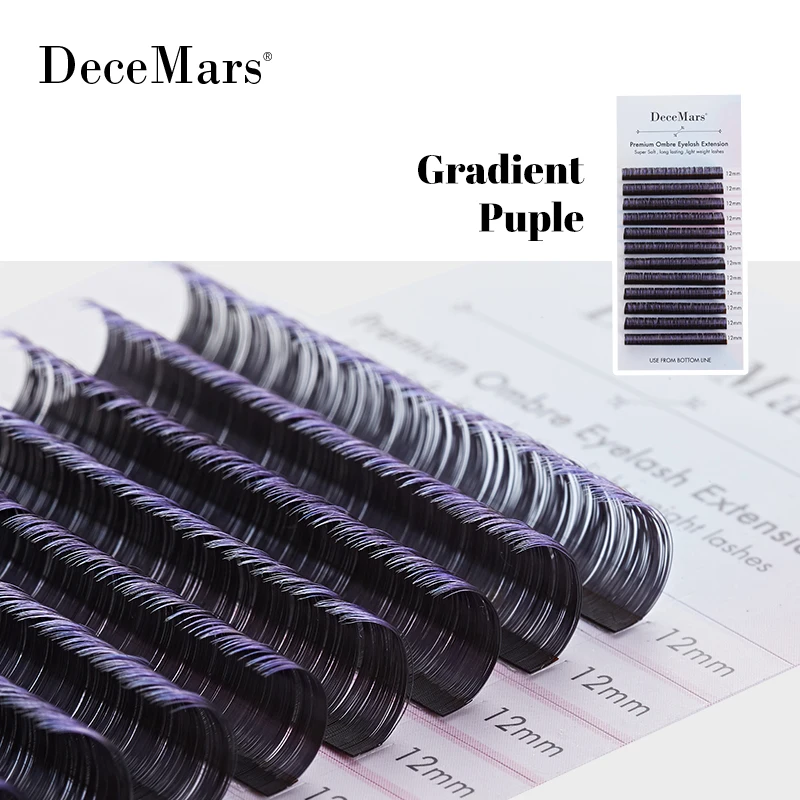 DeceMars Gradient  Red/ Purple/Green/Brown/Blue  Eyelash Extension