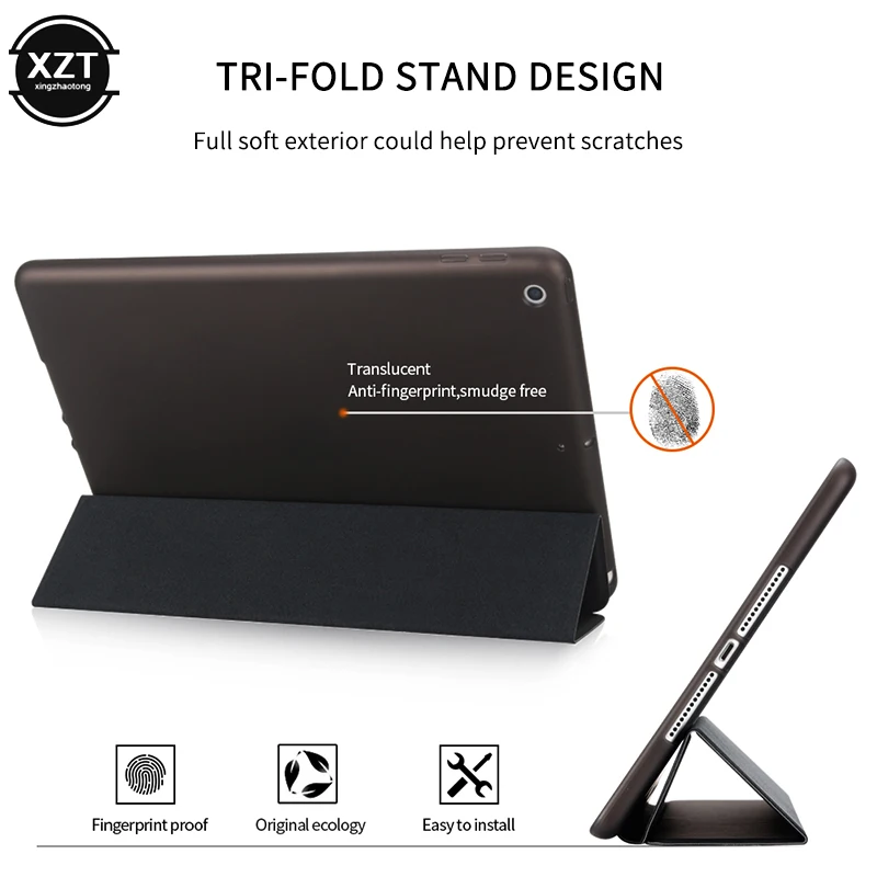 Nieuwe Smart Case Voor Ipad 10.2 Inch 2019 7th Gen Auto Sleep/Wake Lichtgewicht Stand Siliconen Case Voor Ipad 10.2-Inch