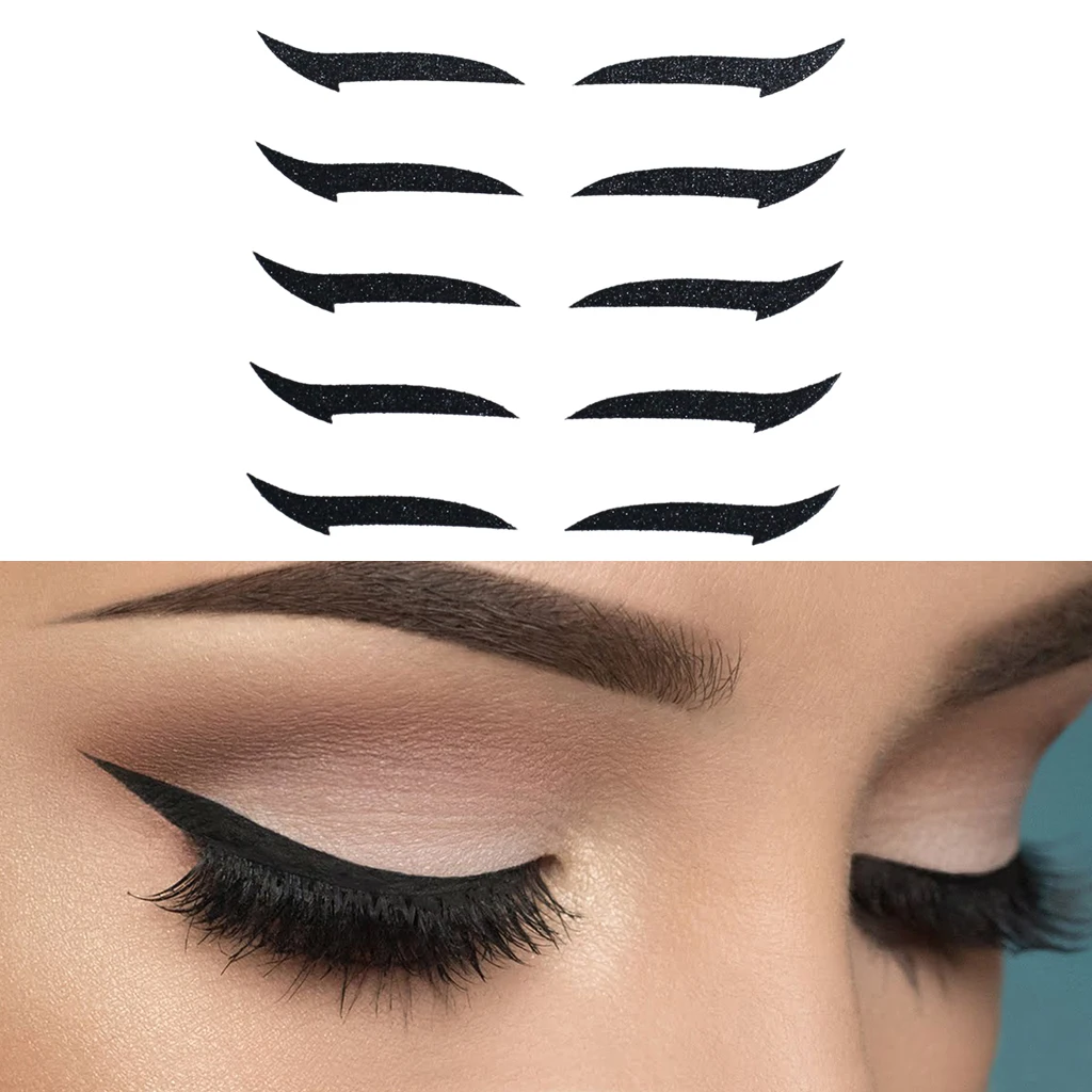 Luie Herbruikbare Eyeliner Stickers Make-Up Instant Oogschaduw Sticker Voor Dagelijks Dragen Feestjes Dans