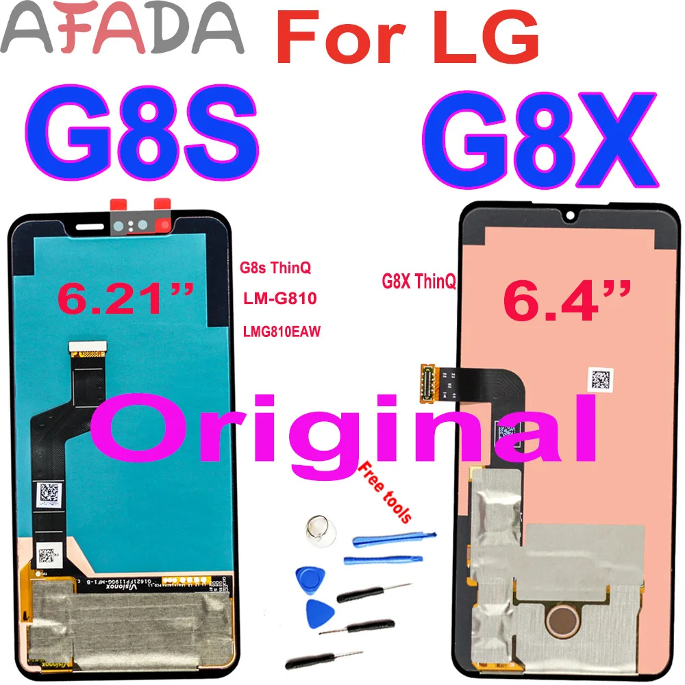 LCD For LG G8 ThinQ G820 G8S ThinQ G810 G8X ThinQ G850 LCD Display Touch Screen Digitizer Assembly Frame Free Tools