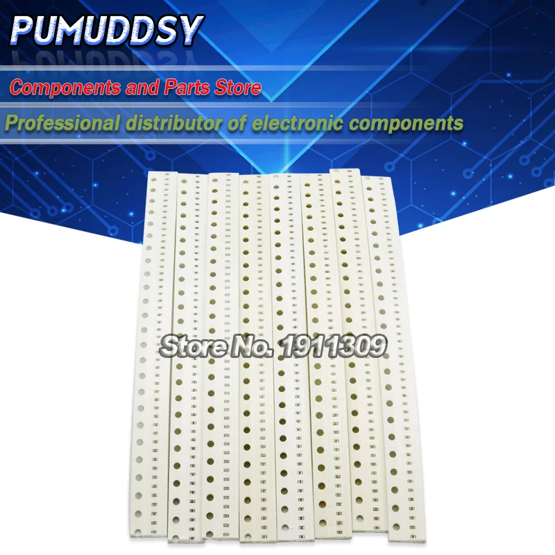 0402 SMD Ceramic Capacitor Assorted Kit 1pF~10uF 50values*50PCS=2500PCS Chip Ceramic Capacitor Samples ki