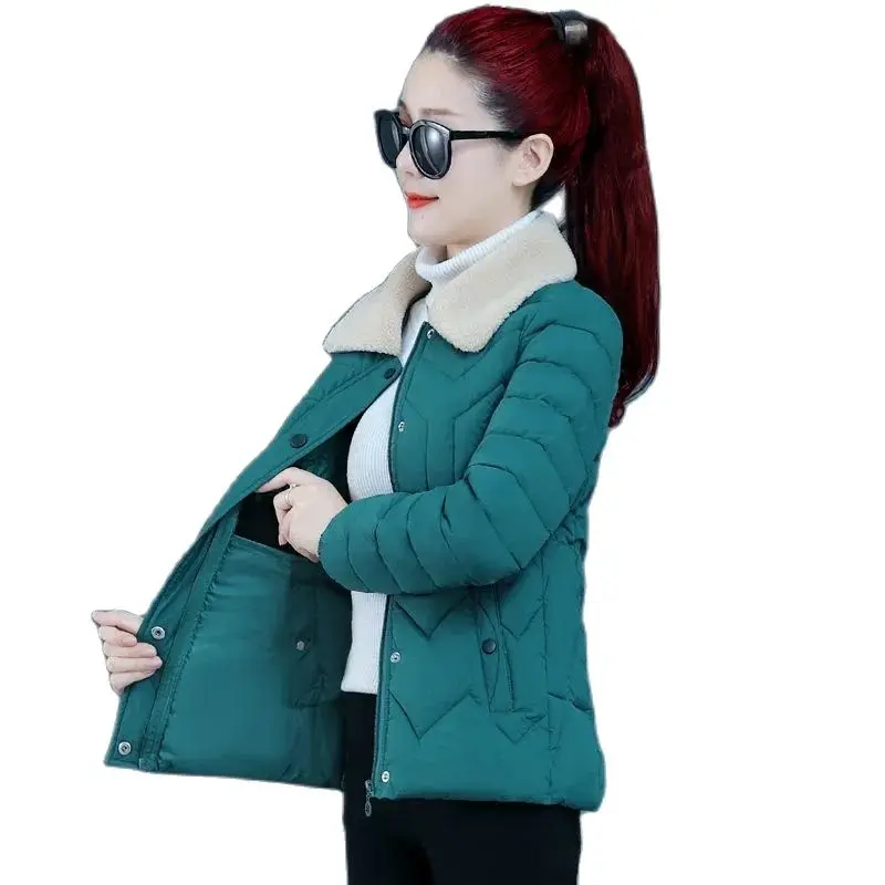 

Women's Cotton-Padded Clothes for 2021 Winter New Lightweight Cotton-Padded Jacket Short Mom's Down Cotton-Padded Jacket Femal