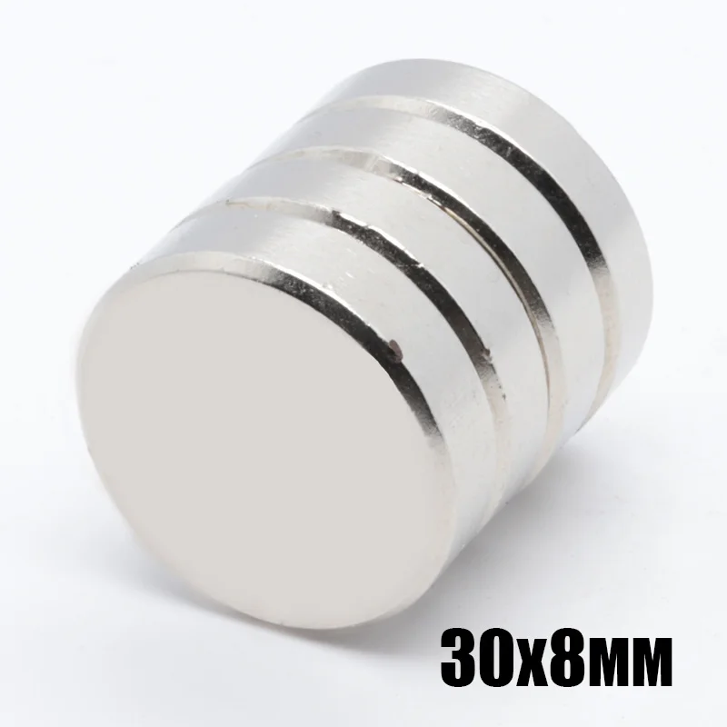 

10pcs 30x8 mm Dia super strong magnet N35 round rare earth NdFeB magnet disc 30*8mm the strongest permanent power magnet