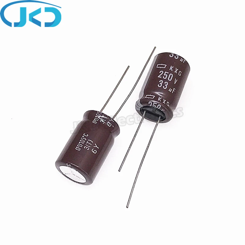 10Pcs 33uF 250V NCC KXG Series 12.5*20mm Low ESR 250V33uF Aluminum Electrolytic Capacitor NIPPON CHEMI CON