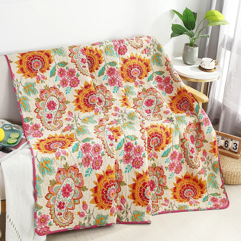 

CHAUSUB Floral Cotton Bedspread Quilt 1PC Bedspread on the Bed Twin Size 180x220 Quilted Sofa Cover 3PCS Queen Coverlet Set