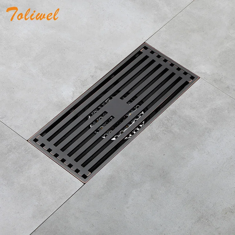 

Drains Antique Brass Bathroom Linear Shower 8 X 20cm Floor Drain Wire Strainer Cover Waste Drain Bathroom Fitting LS058