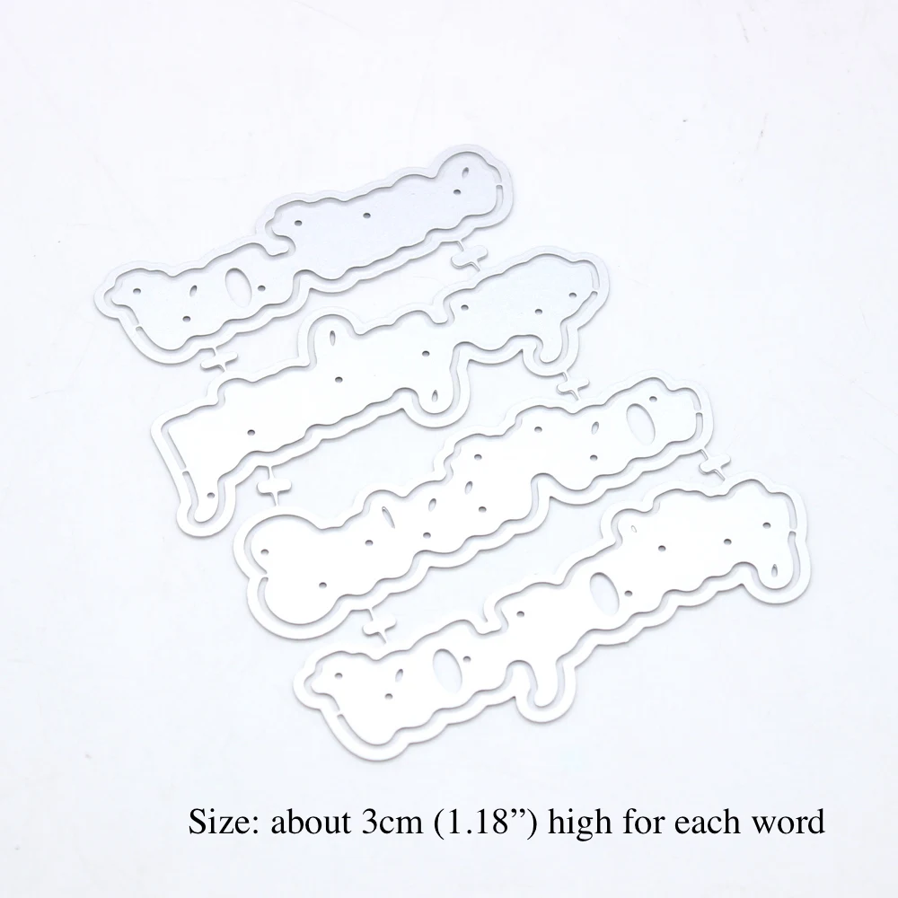 KSCRAFT Tea Time Shadow Words Metal Cutting Dies Stencils for DIY Scrapbooking Decorative Embossing DIY Paper Cards