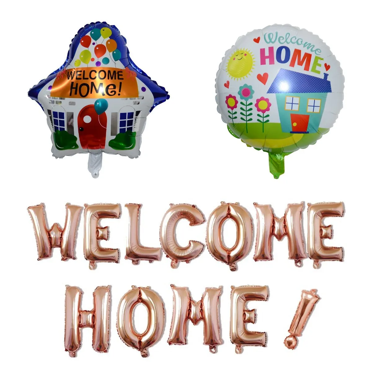 Welcome Home Letter Aluminum Film Balloon Set Party Banquet New Year Decorations Children's Toys