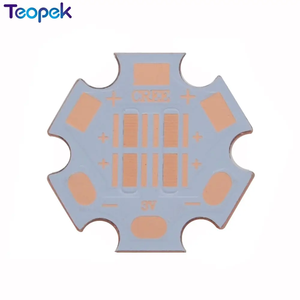 10pcs 20MM 3535 4d Led Copper PCB Board Led Heatsink Thermal Separation Led Lamp Base For Cree XPE XTE XPG LED 12V/6V/3V