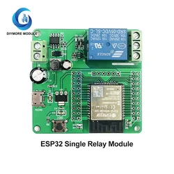 Micro USB 5V Relay Module ESP32-WROOM Development Board 4M Byte Flash Capacity Onboard ESP32 Module DC 7-60V