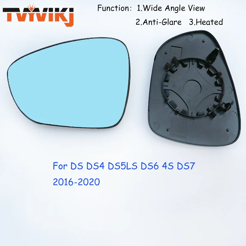 TVYVIKJ Side Rearview Mirror Blue Glass Lens For DS DS4 DS5LS DS6 4S DS7 2016-2020 Wide Angle View anti glare door mirror wing