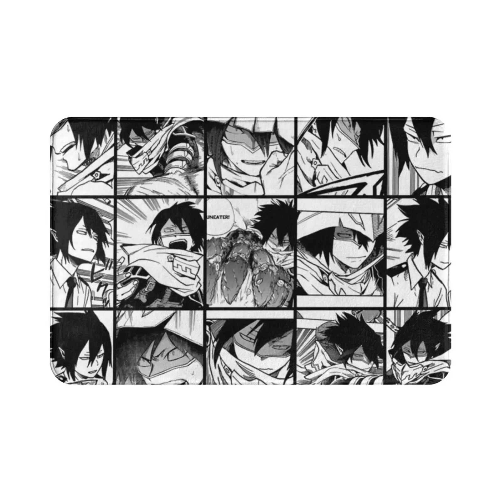 Tamaki Amajiki Collage ( Black And White Version ) Carpet Mat Rug Cushion Soft Non-Slip Tamaki Amajiki Suneater Cute Purple