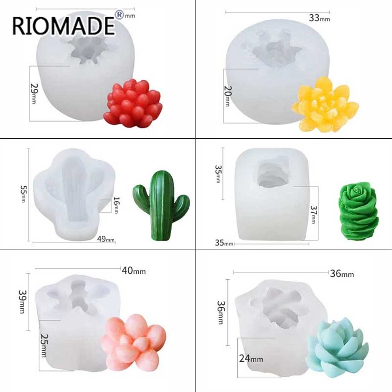 Succulent Plants Candle Silicone Molds DIY Handmade Epoxy Resin Home Decoration Chocolate Sugar Aromatherapy Plaster Clay Mould