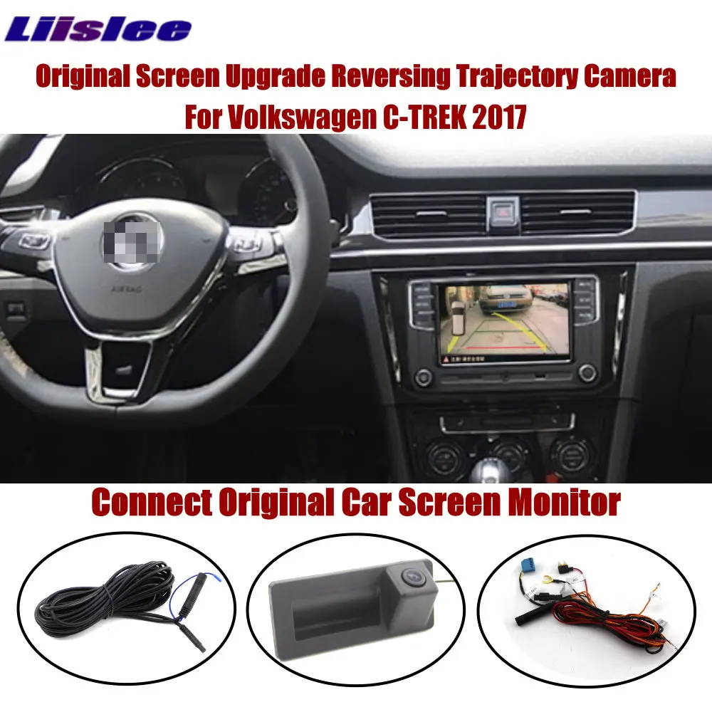 Car Rearview Rear Camera For VW C-Trek 2017-2022 Original Display Parking Back Up CAM Intelligent Track Image HD CCD