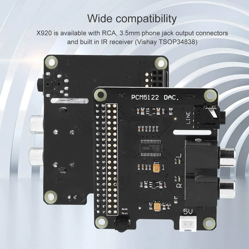 Плата расширения для Raspberry Pi HiFi DAC + чип PCM5122 Full-HD Audio, плата расширения 24 бит для Φ/2B/B +/A +