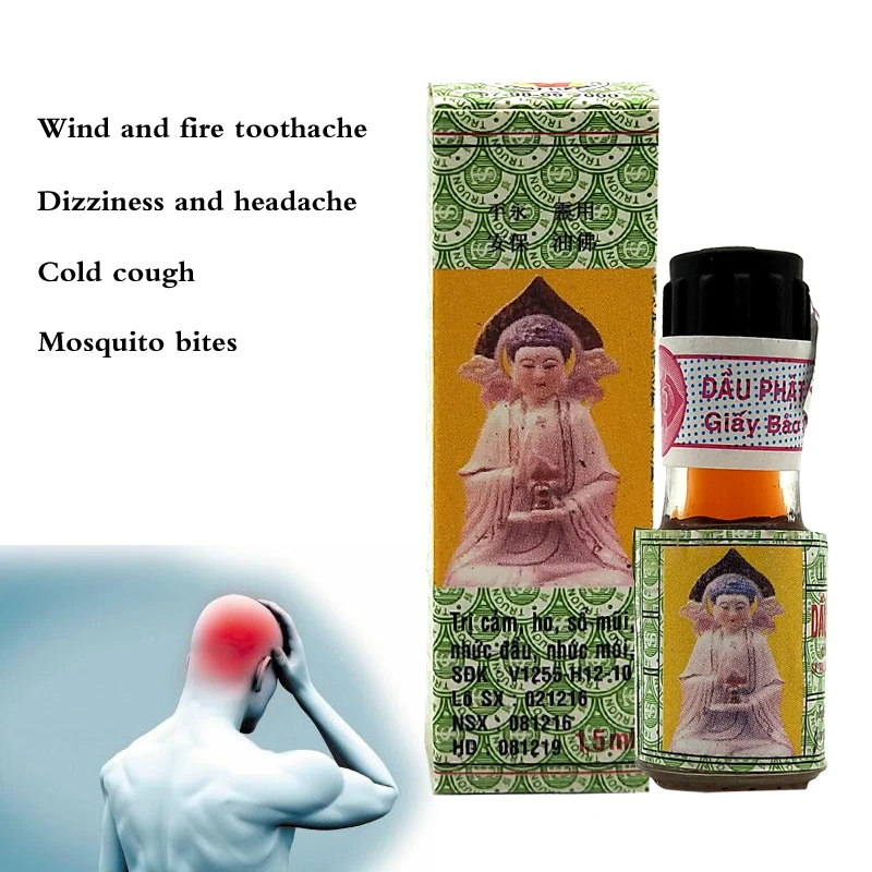 Natural Herbal Buddha Ointment Oil Treatment for headaches, stomachaches, carsickness, etc. makes you relaxed