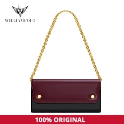 Williampolo Women's Wallet Made Of Leather Bag For Phone Card Holder 2021 Luxury Wallets Shoulder Bag Chain #218140