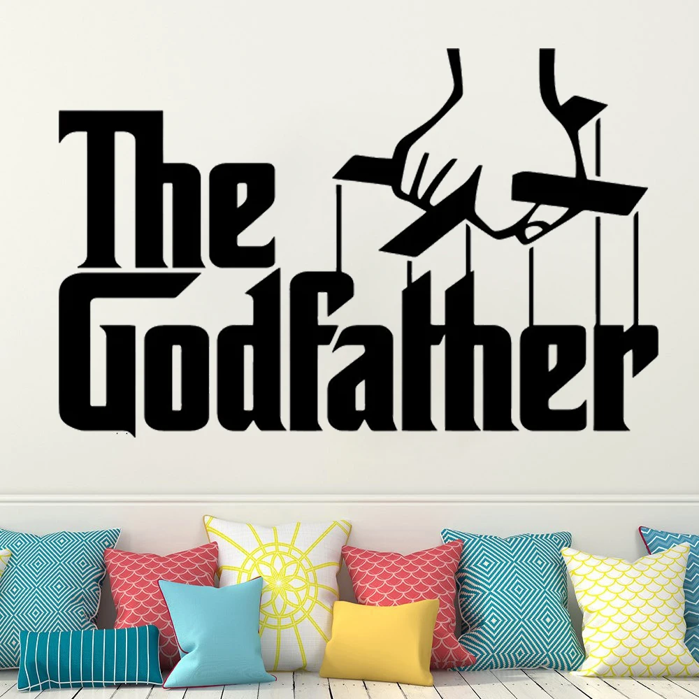 The Godfather Wall Stickers Gangster Mafia Movies Decor Murals Vinyl  Decals For Bedroom Livingroom Decoration Poster HJ0293