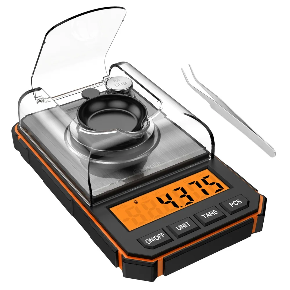 Brifit Elektronische Digitalwaage 0,001g/50g Mini-Präzisionswaage Professionelle Taschenwaage Milligrammwaage mit 50g Kalibriergewichten – Detail 13