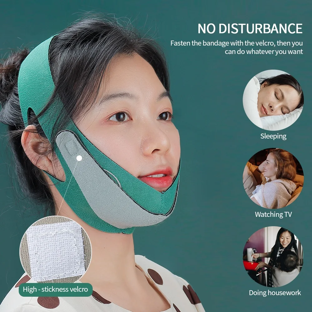 Face Slimming Bandage Graphene Layer V-Face Skin Lifting Belt Chin V-line Up Anti-Swelling Double Chin Removal Tightening Belt