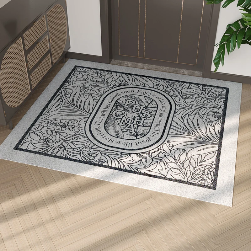 

Rectangle Door Mat Carpet Anti-slip Mat Living Room Mat Kitchen Mat Bath Mat Custom Pattern Entrance Mat Carpet PVC Home Doormat