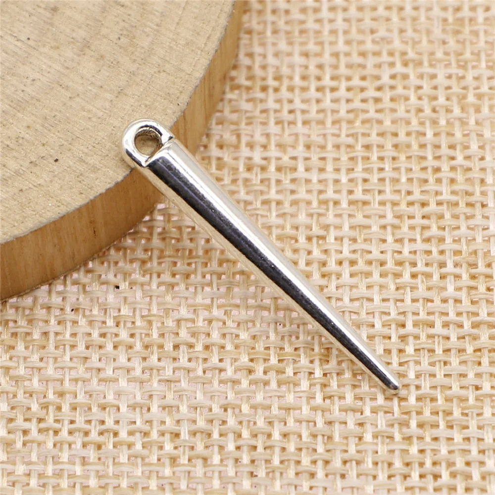 

free shipping 38pcs 34x5x4mm antique silver Awl awl long awl charms diy retro jewelry fit Earring keychain hair card pendant